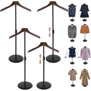 4 Pack Shirt Display 35" Height Adjustable Shoulder Stand Shirt Rack